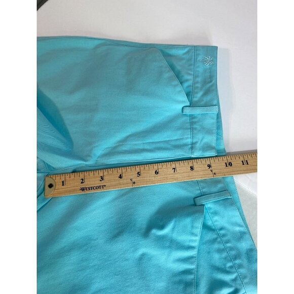 Lilly Pulitzer Nicole Turquoise Cropped Pants Size 4 - Picture 7 of 11